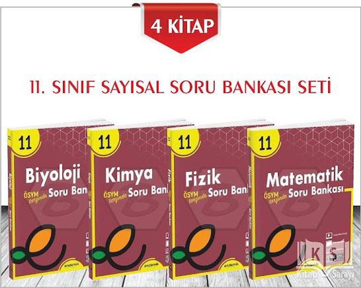 11.Sınıf Sayısal Soru Bankası Seti 4 Kitap  Endemik Yayınları