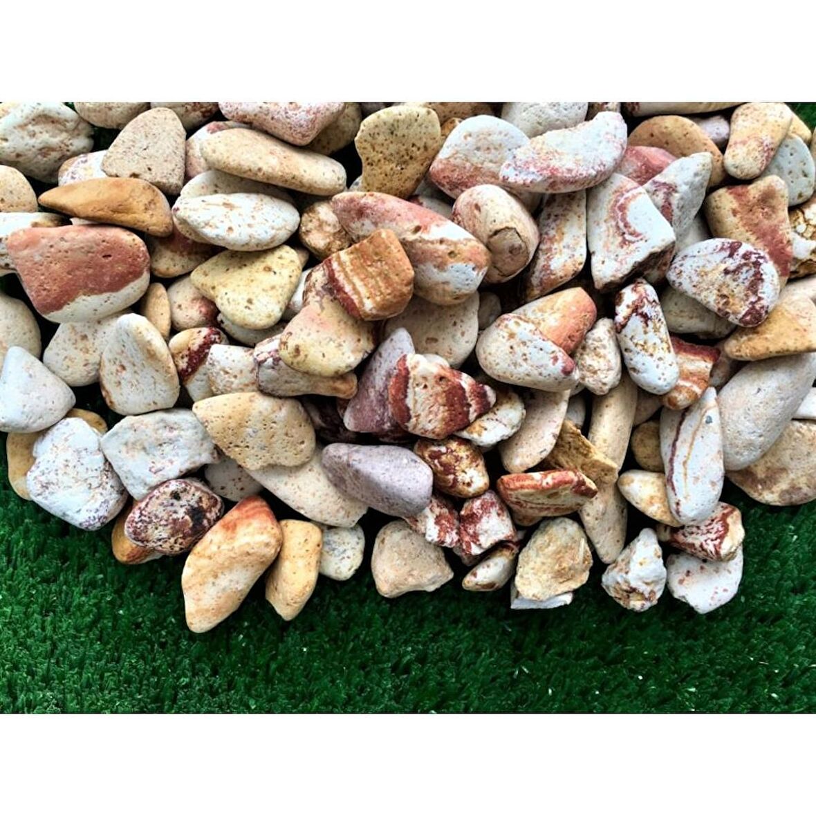 Sarı Çizgili Dolomit Taş 6 Kg 2-4 Cm Renkli Dolomit Dekoratif Taş