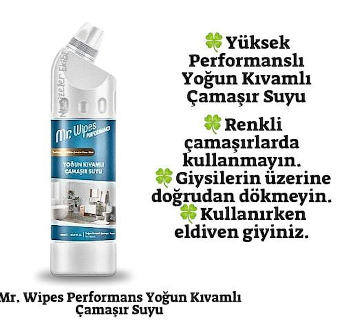 Mr wipes ultra yoğun çamaşır suyu 1000 ml