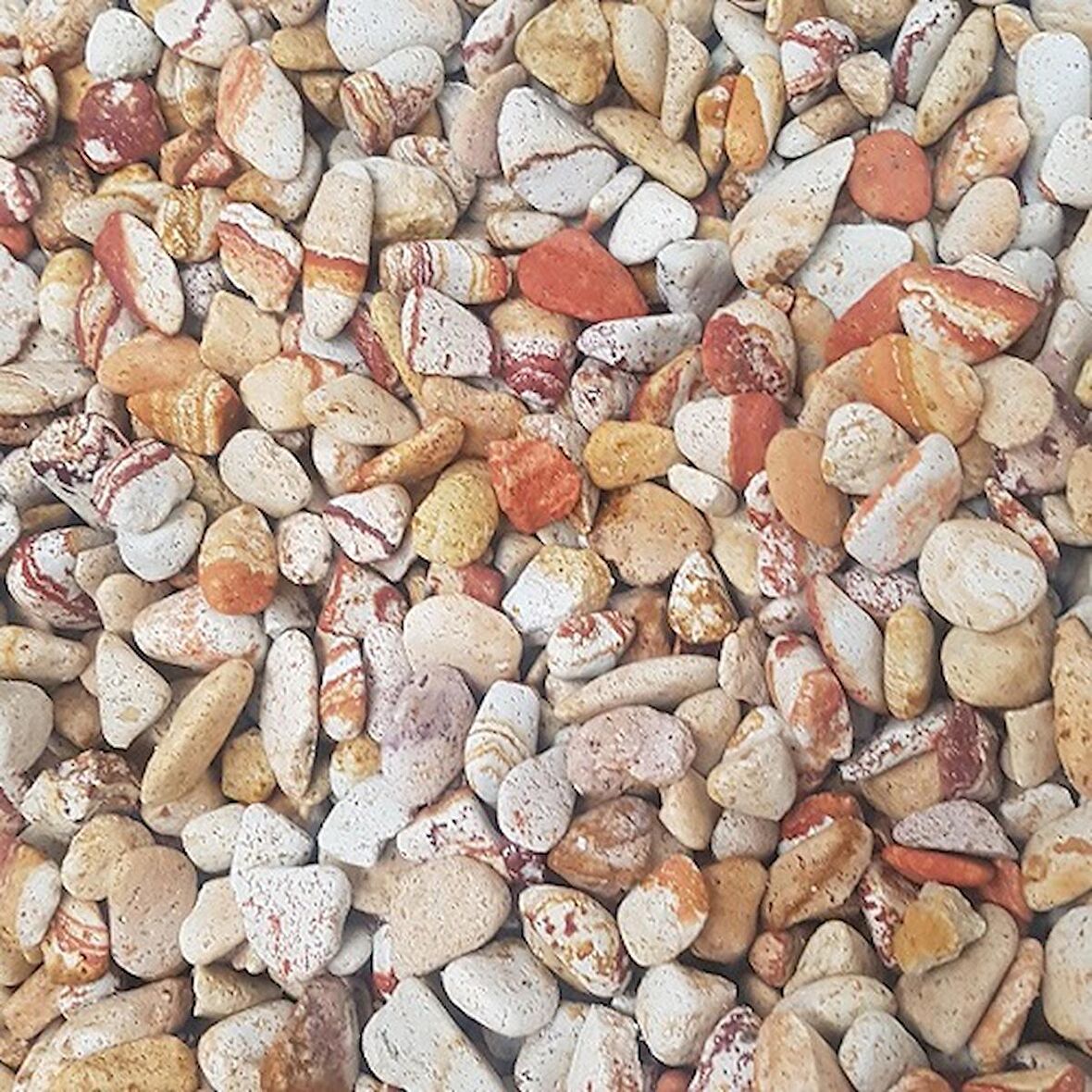 Sarı Çizgili Dolomit Taş 2 Kg 1-2 Cm Bahçe Dere Taşı Çakıl Taşı
