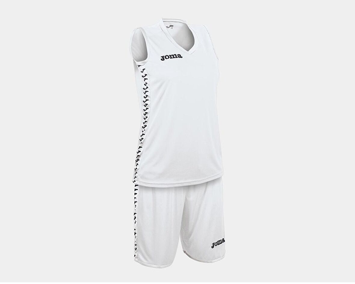 Joma Kadın Basketbol Forma & Şort Takımı Beyaz Pivot Set 1227W005