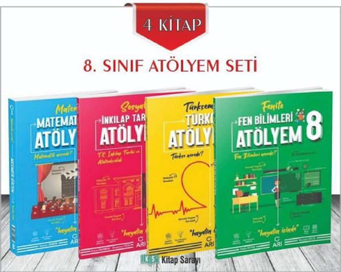 8. Sınıf Atölyem Seti 4 Kitap Arı Yayınları