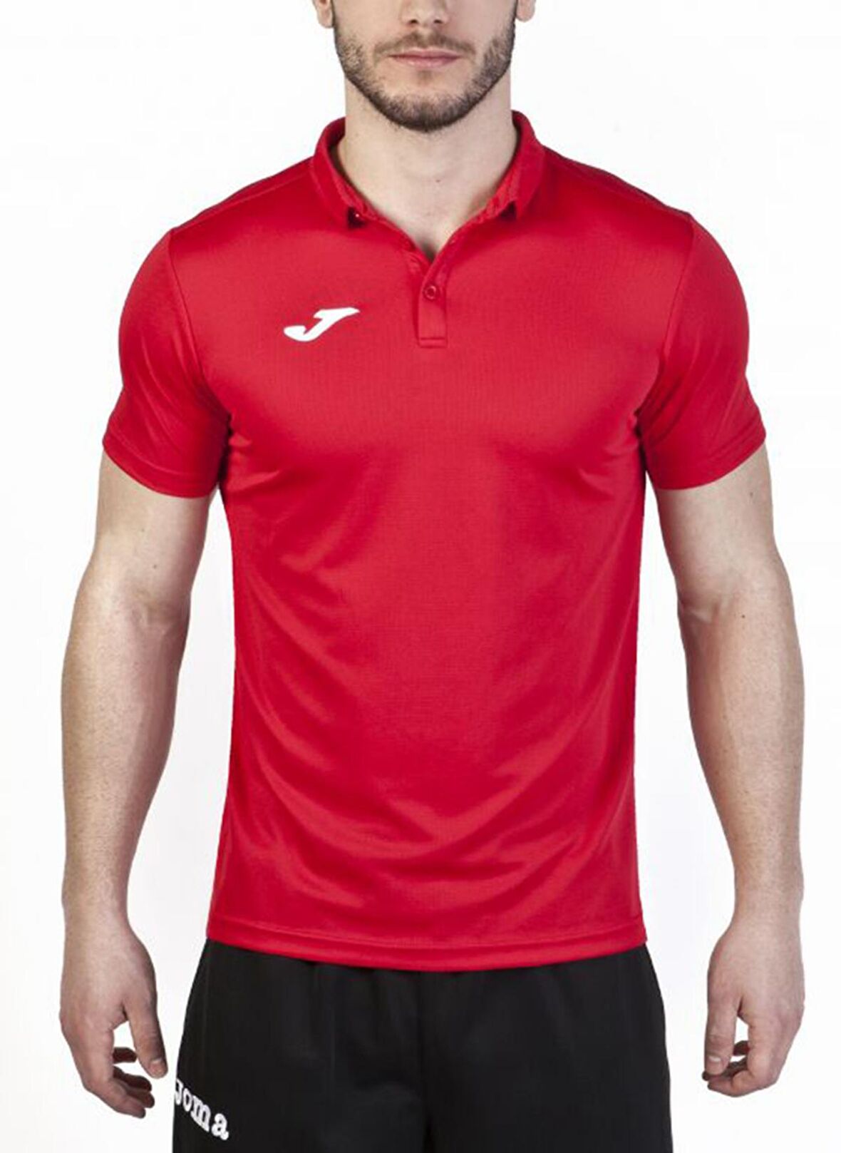 Joma Polo Yaka Düz Kırmızı Erkek T-Shirt 100437.600-POLO SHIRT HOBBY RED S/S