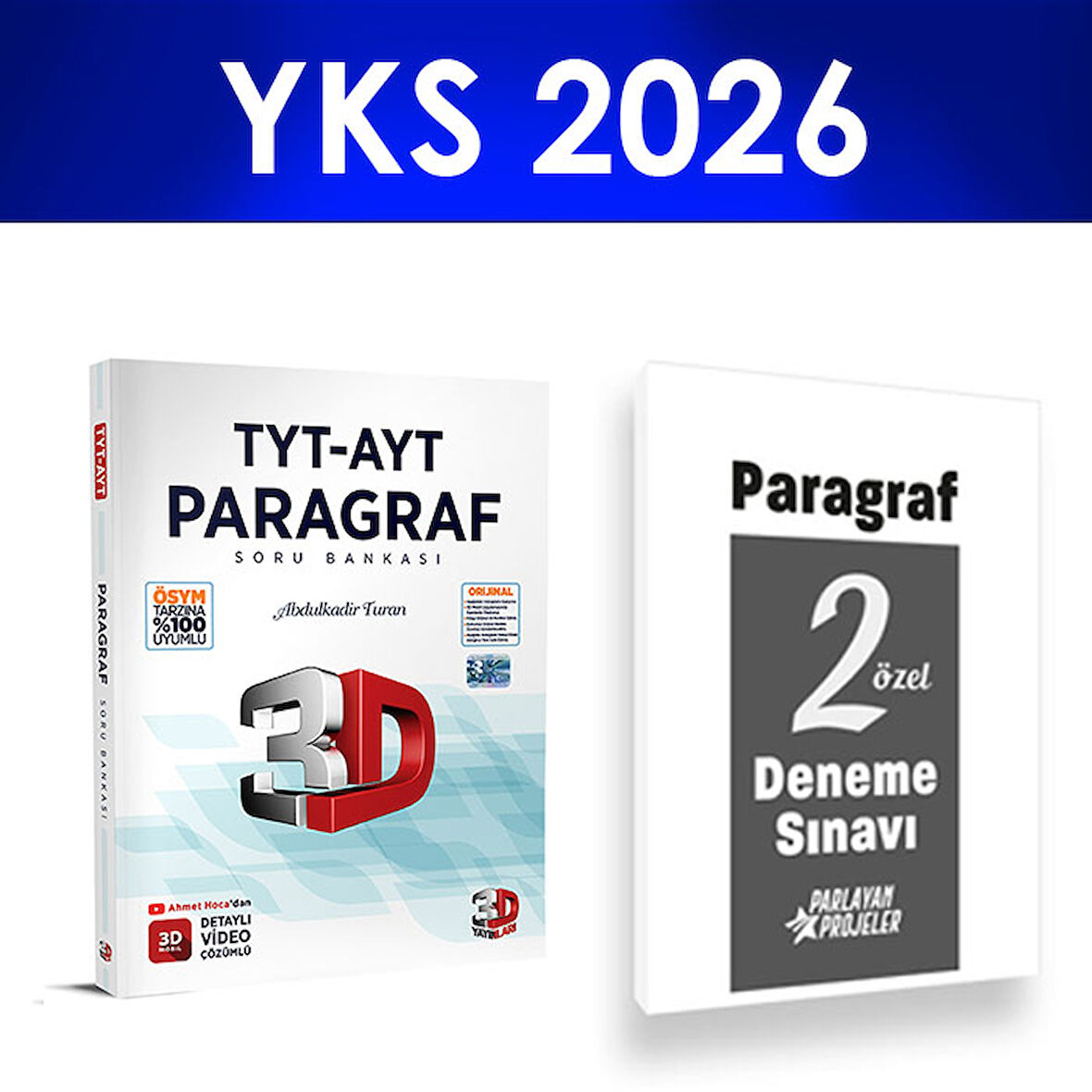 2026 TYT AYT Paragraf Soru Bankası 3D Yayınları Paragraf Deneme Hediye