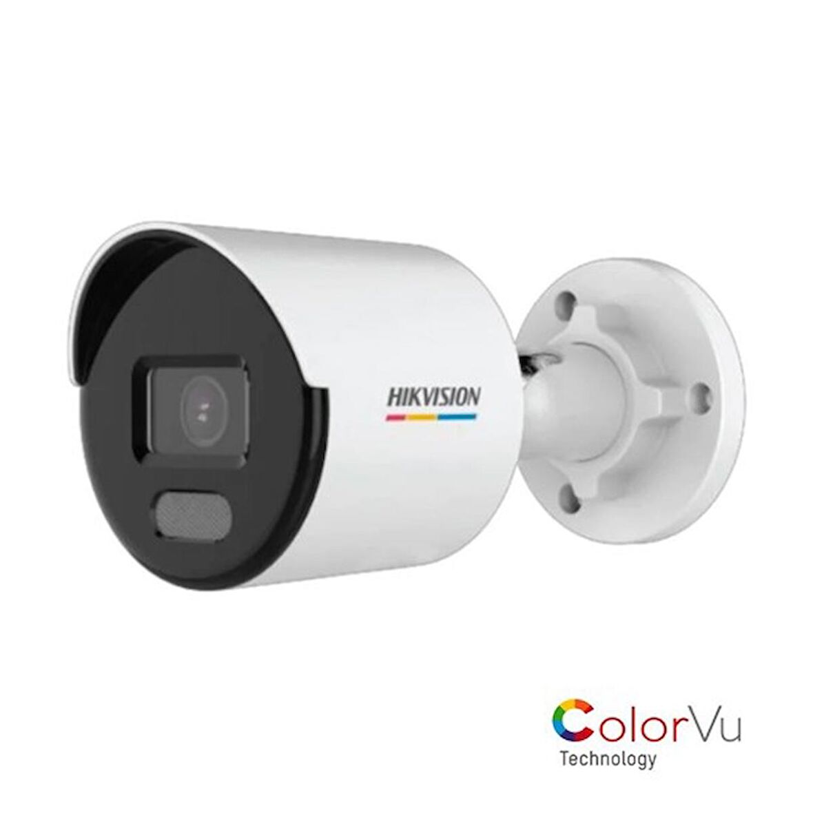 HIKVISION Bullet DS-2CD1027G0-LUF Gece Renkli PoE 2MP IP Dahili Sesli Kamera ColorVu H.265+IP67