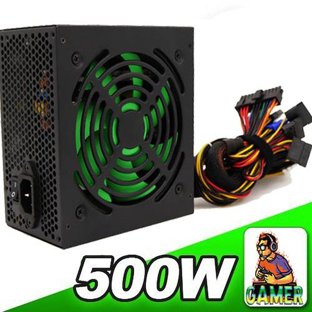 Hadron HD412 500W Gaming PC Power Supply 12cm Geniş Fan Güç Kaynağı