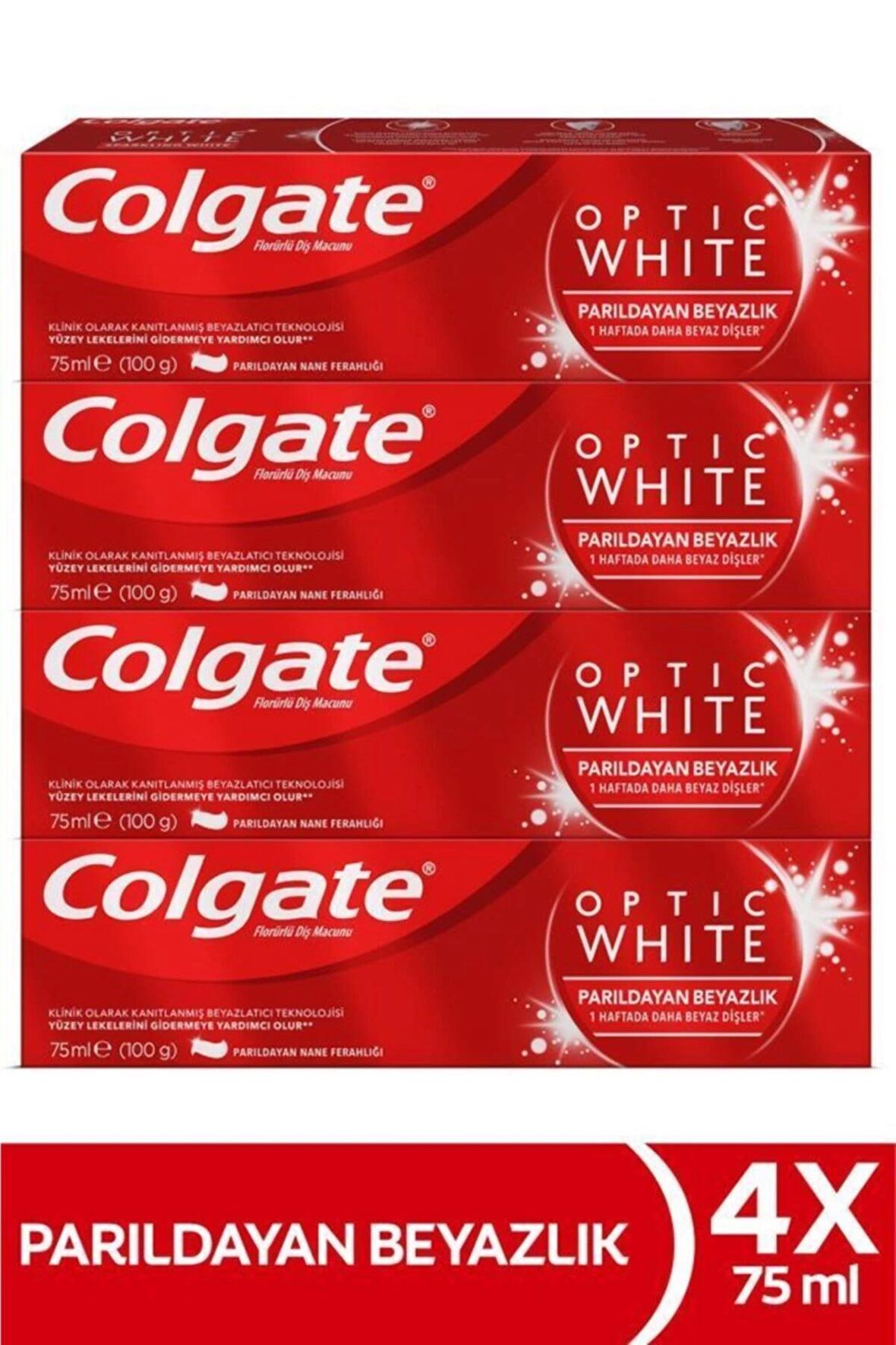 Colgate Optic 50ml White Paket 6lı