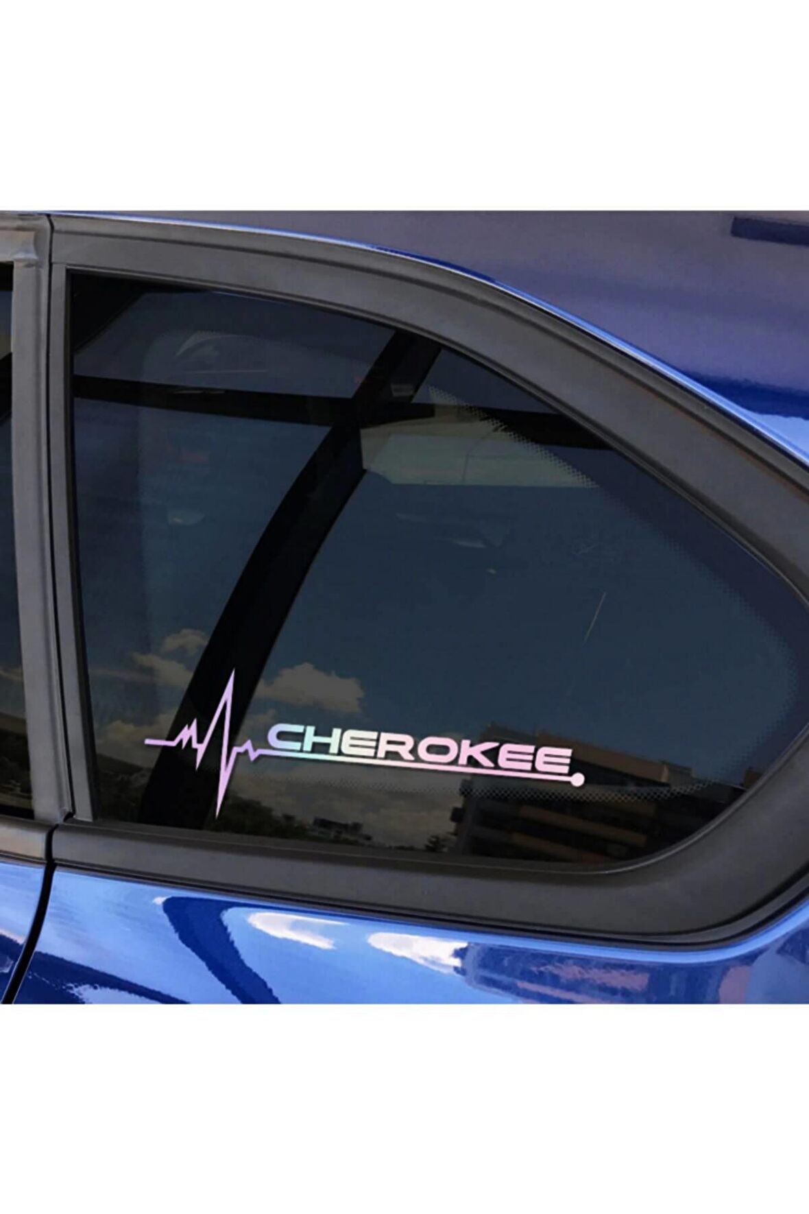 Cherokee Yan Cam Sticker Oto Kapı 20 Cm X 7 Cm Hologram c15
