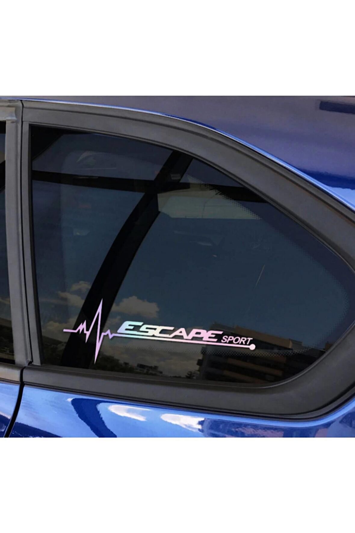 Escape Yan Cam Sticker Oto Kapı 20 Cm X 7 Cm Hologram c35
