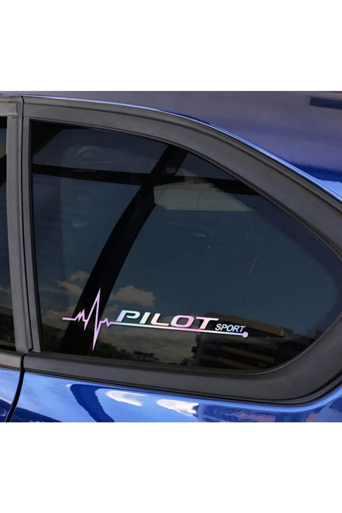 Pilot Yan Cam Sticker Oto Kapı 20 Cm X 7 Cm Hologram c46
