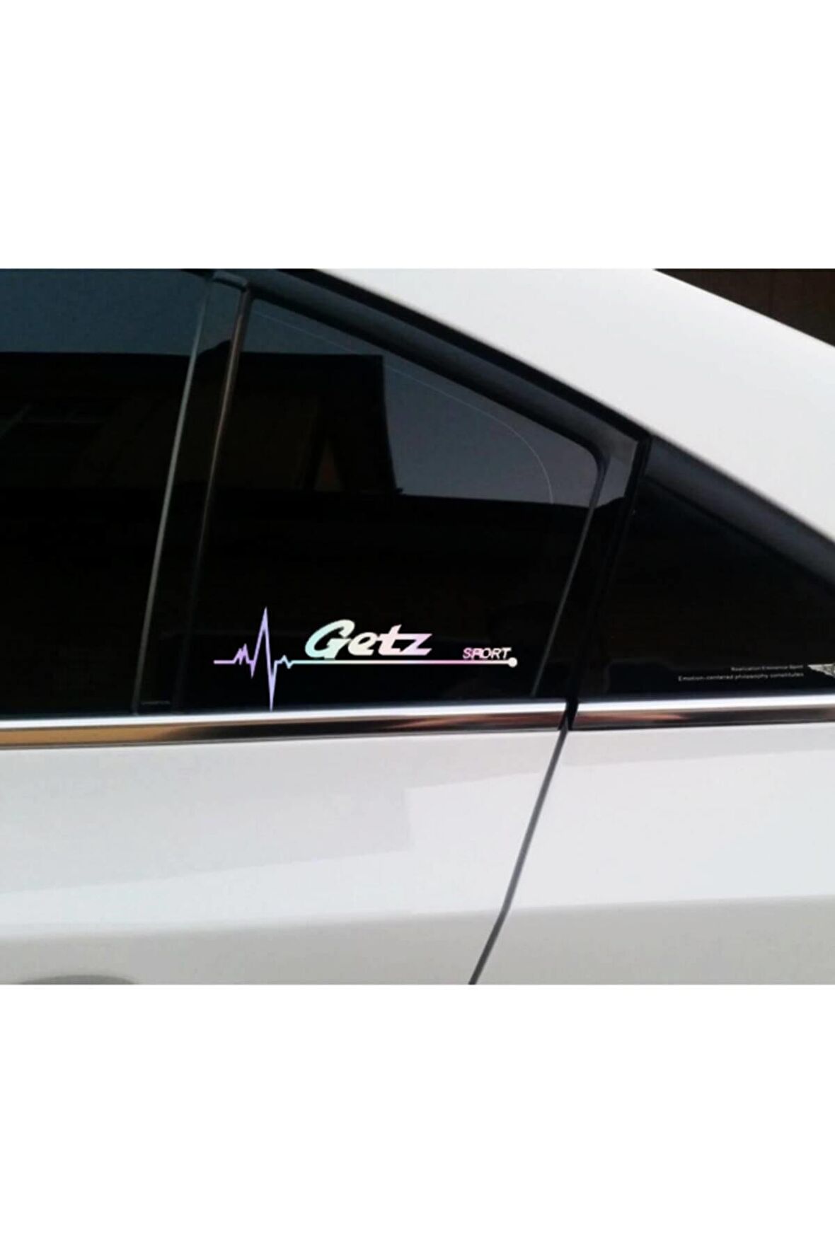 Getz Yan Cam Sticker Oto Kapı 20 Cm X 7 Cm Hologram c49