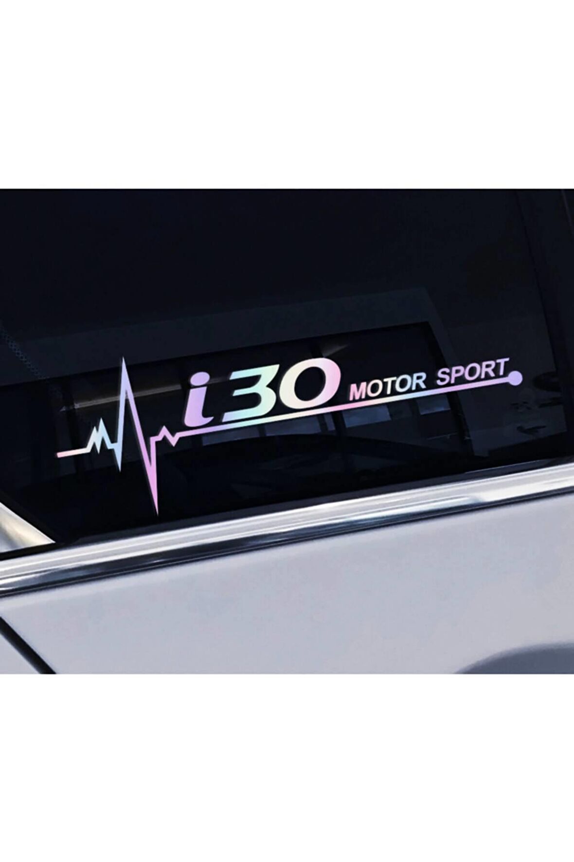 I30 Yan Cam Sticker Oto Kapı 20 Cm X 7 Cm Hologram c50