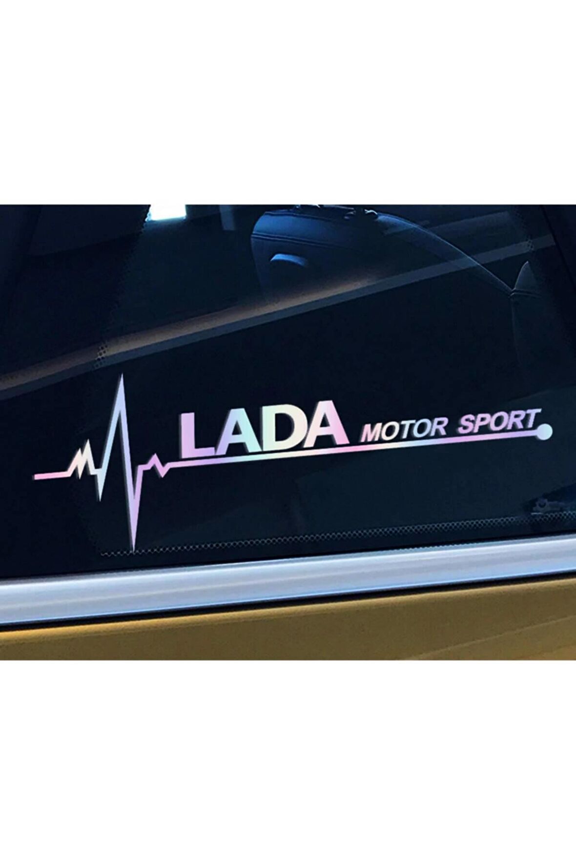 Lada Yan Yan Cam Sticker Oto Kapı 20 Cm X 7 Cm Hologram c62