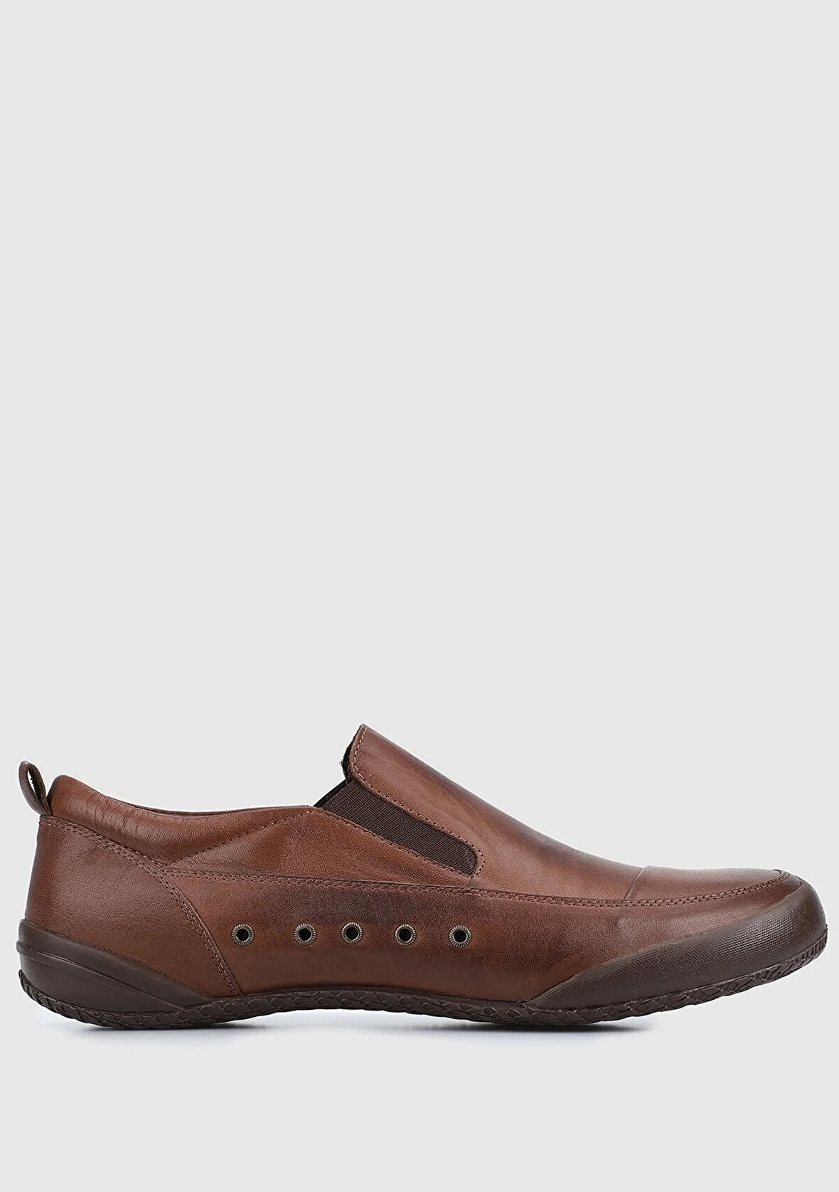 Kahve Deri Erkek Slip-On