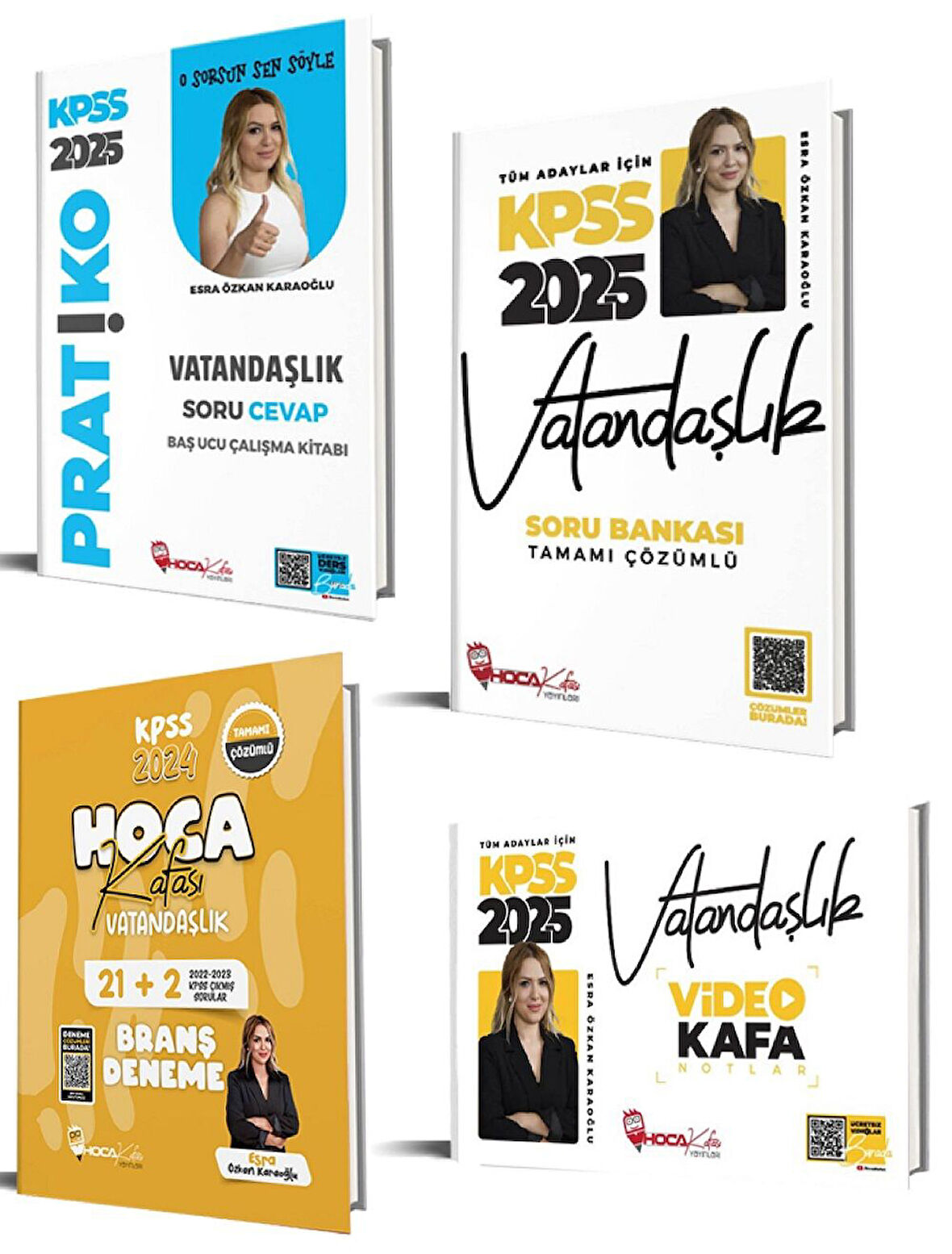 Hoca Kafası 2025 KPSS Vatandaşlık Kafa Notlar + Soru Bankası + Deneme 4lü Set Esra Özkan Karaoğlu