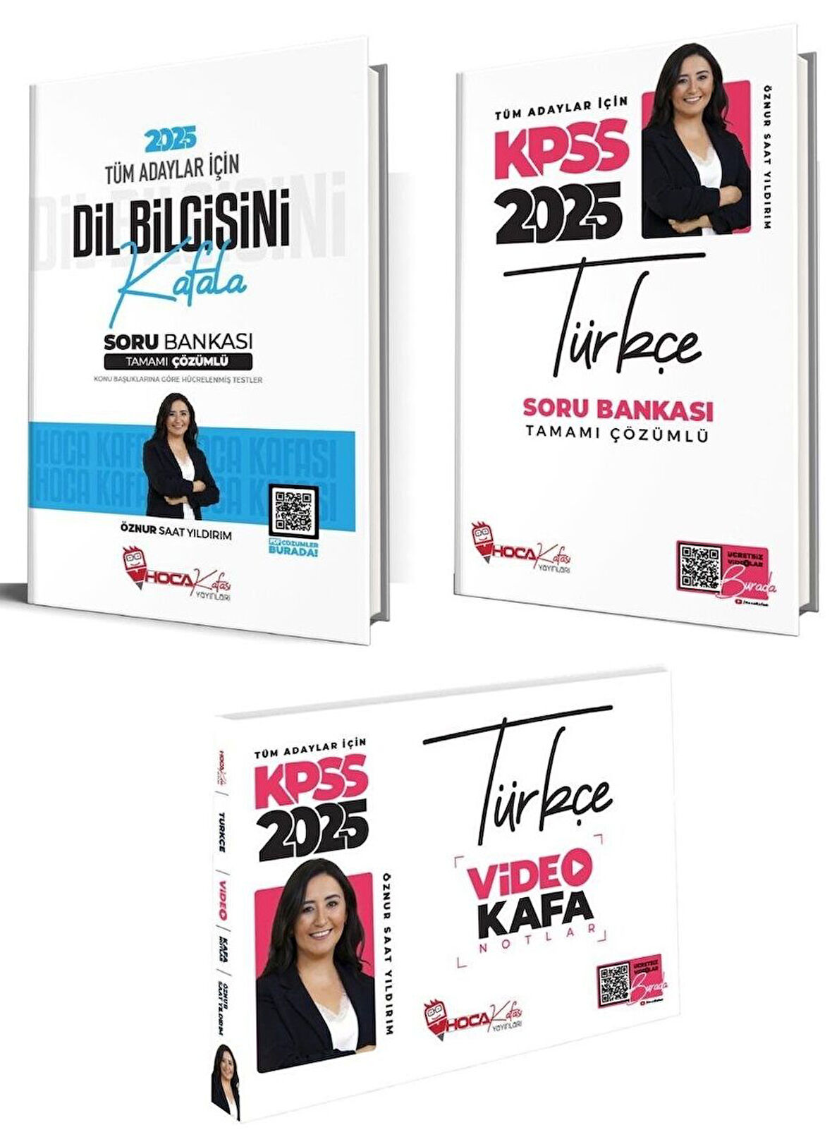 Hoca Kafası 2025 KPSS Türkçe Kafa Notlar + Soru Bankası 3 lü Set - Öznur Saat Yıldırım