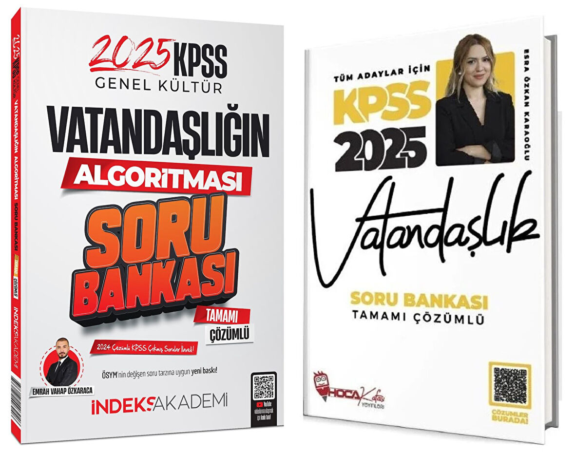 Hoca Kafası + İndeks 2025 KPSS Vatandaşlık Soru Bankası 2 li Set - Esra Özkan Karaoğlu