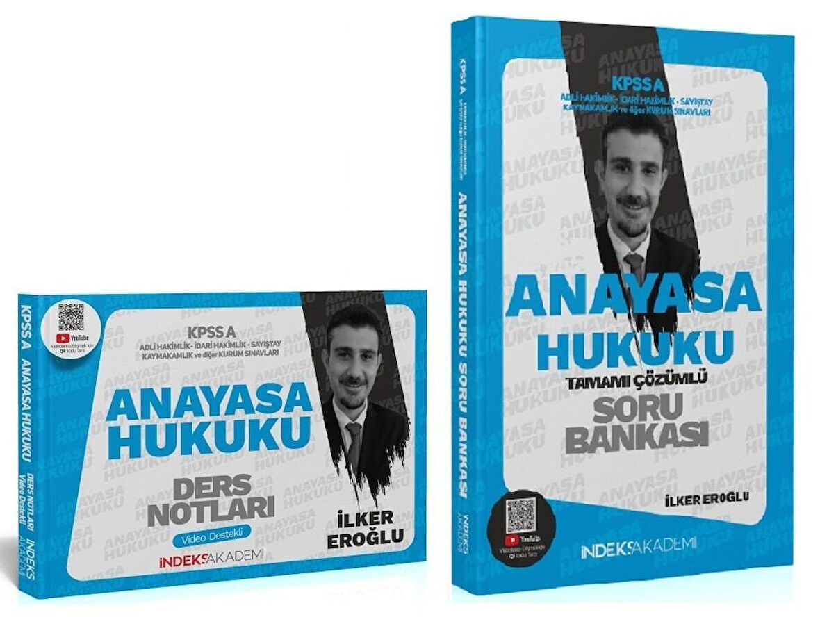 İndeks Akademi 2025 KPSS A Grubu Anayasa Hukuku Video Ders Notları + Soru Bankası 2 li Set