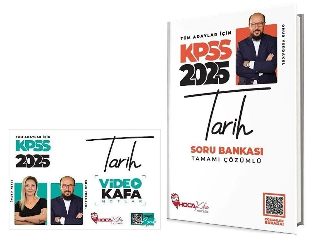 Hoca Kafası 2025 KPSS Tarih Video Kafa Notlar + Soru Bankası 2 li Set