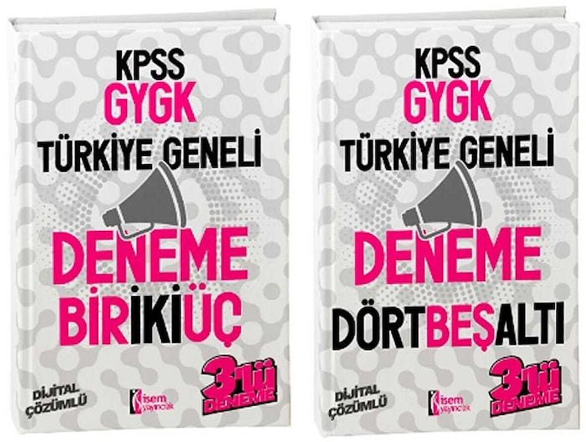 İsem 2024 KPSS Genel Yetenek Genel Kültür Türkiye Geneli 6 Deneme (1-2-3-4-5-6) 2 li Set İsem Yayınları