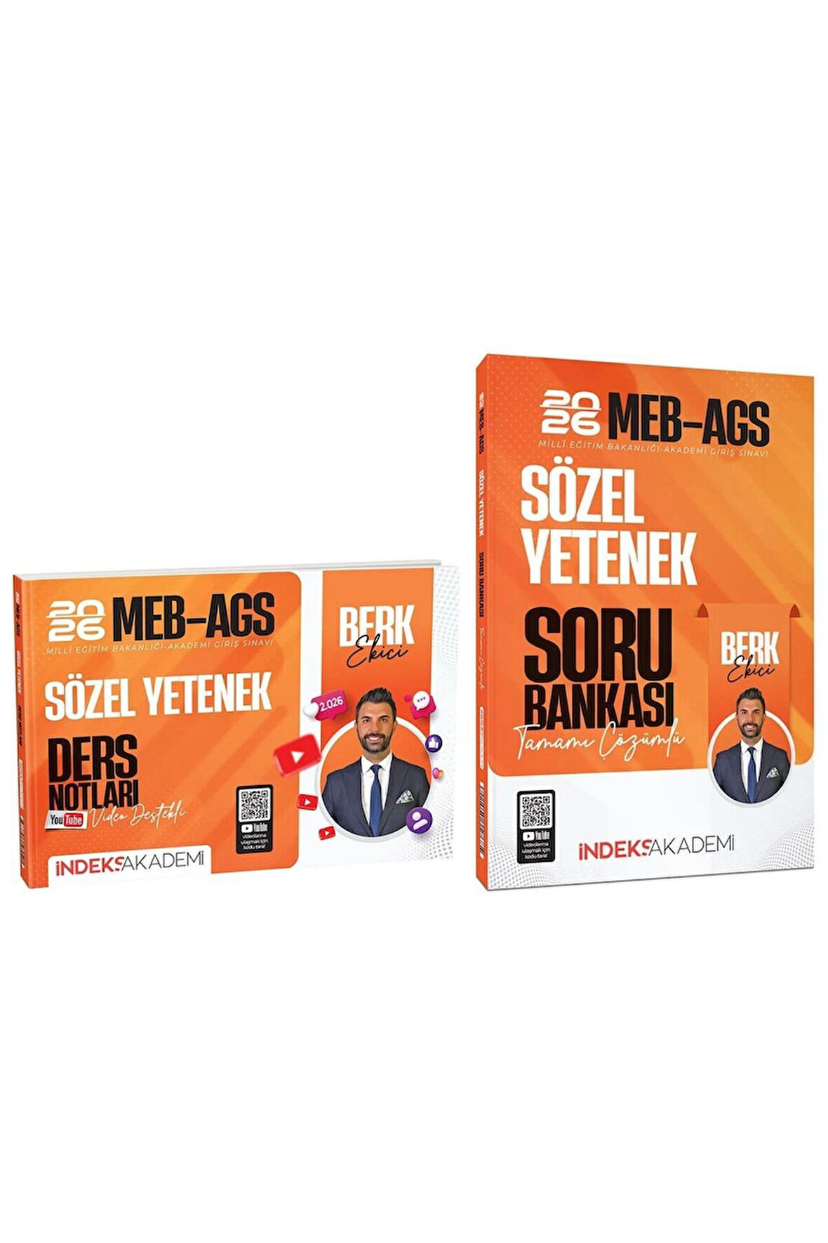 2026 MEB-AGS Sözel Yetenek Ders Notları + Soru Bankası 2 li Set - Berk Ekici İndeks A