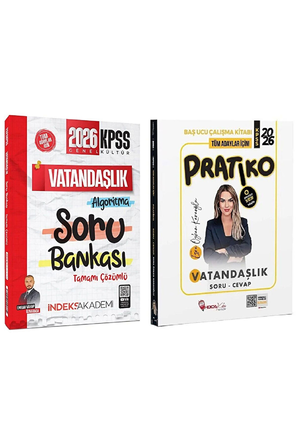 Hoca Kafası + İndeks 2026 KPSS Vatandaşlık Pratiko Soru Cevap Çalışma Kitabı + Soru Bankası 2 li Set