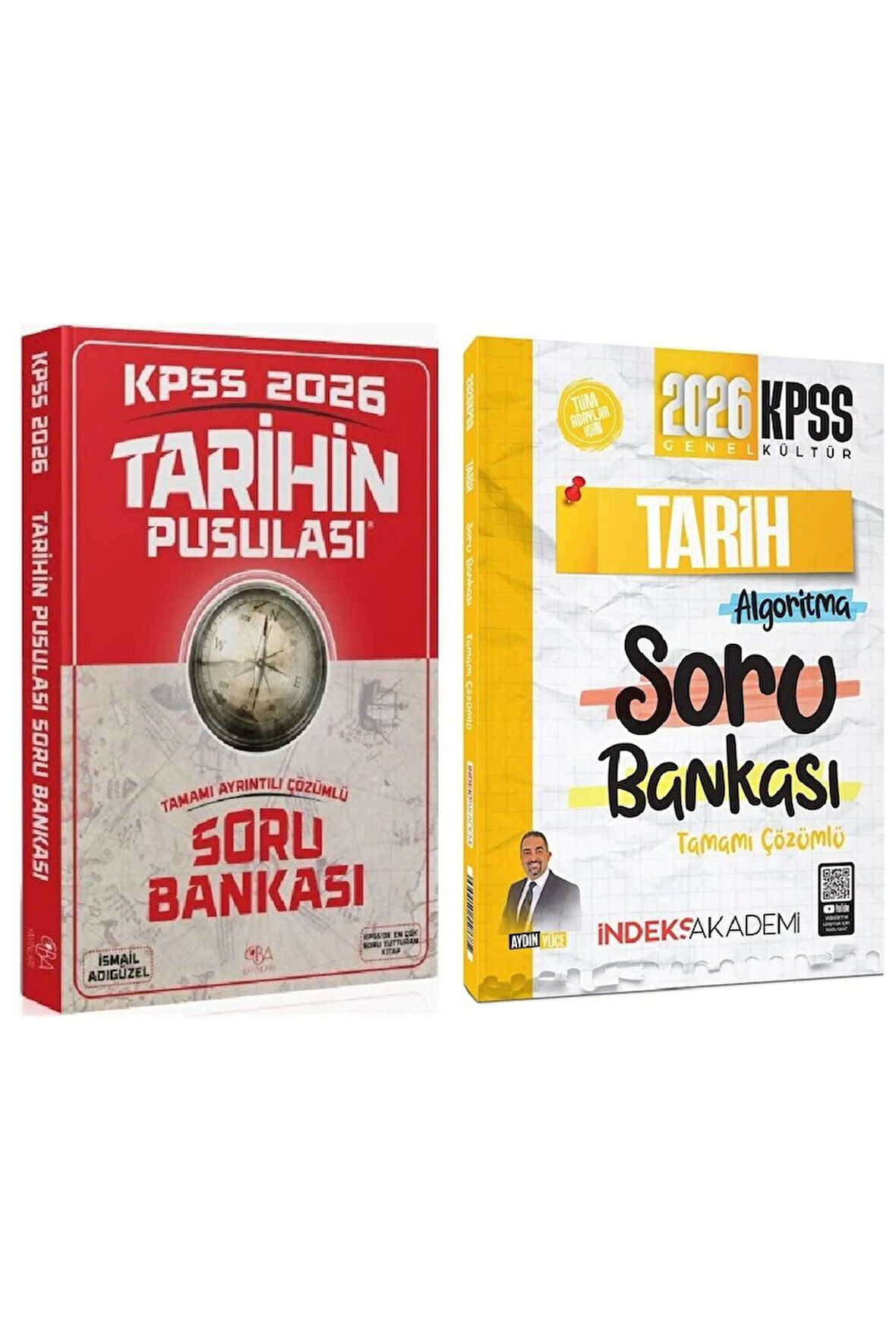 CBA + İndeks 2026 KPSS Tarihin Pusulası Soru Bankası 2 li Set - İsmail Adıgüzel, Aydın Yüce