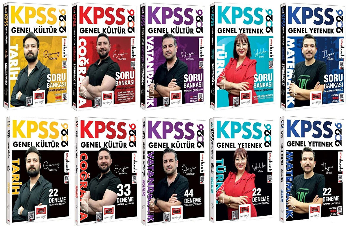 Yargı 2026 KPSS Genel Yetenek Genel Kültür Soru Bankası + 143 Deneme 10 lu Set