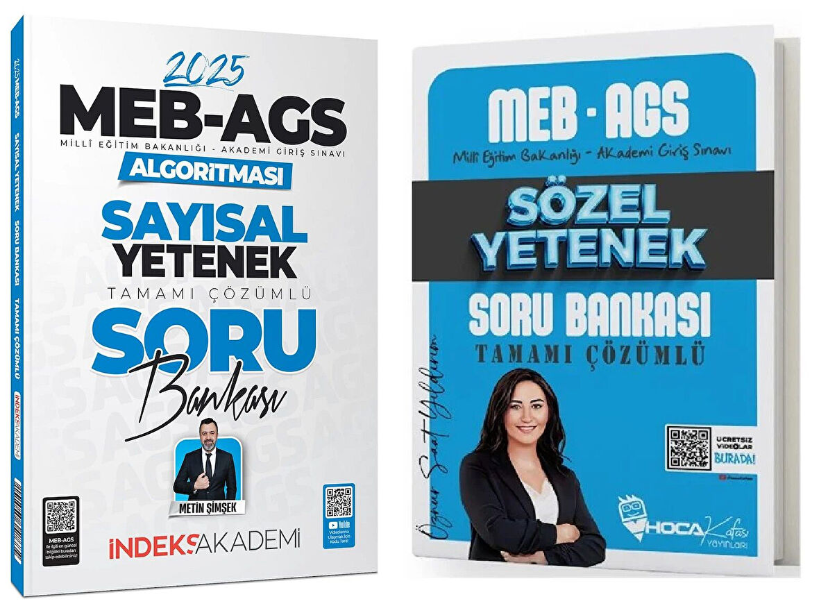 Hoca Kafası + İndeks 2025 MEB-AGS Sözel + Sayısal Yetenek Soru Bankası 2li Set Hoca Kafası + İndeks