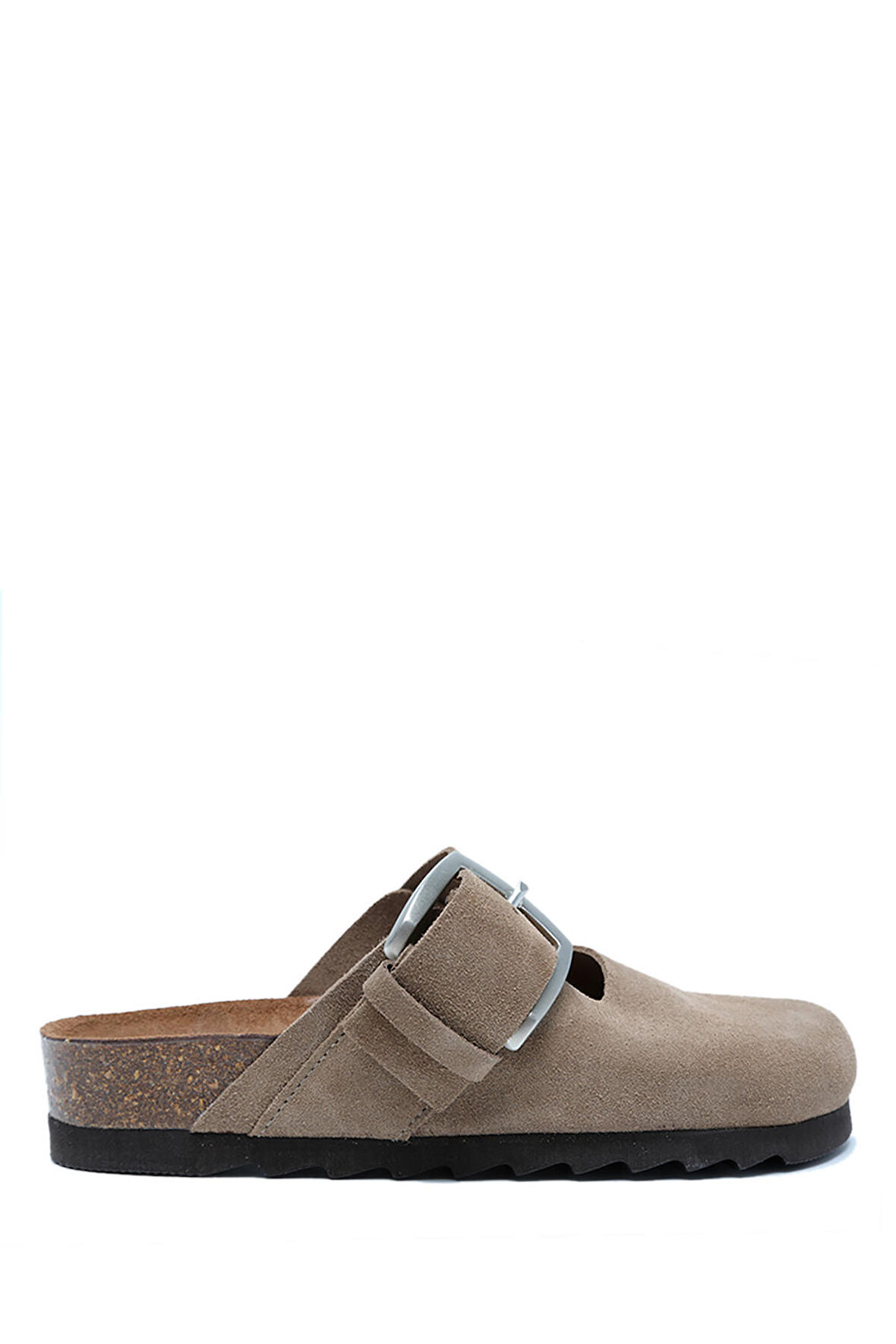 14444 Ch-Kifidis Soft Step Kadın Süet Deri Sabo Mantar Terlik 36-41