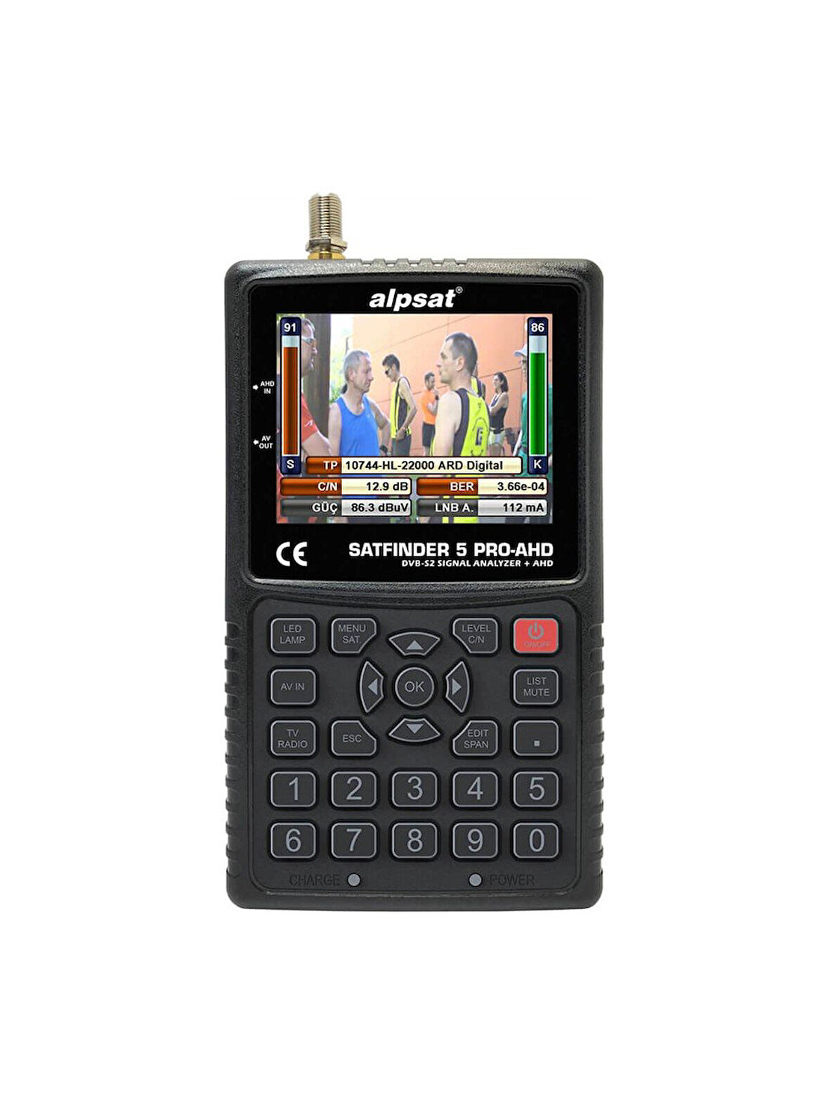 ALPSAT 5 HD PRO GÖRÜNTÜLÜ UYDU BULUCU*AHD*TVI*CVI TEST CİHAZI * SATFİNDER AS05-HDPRO