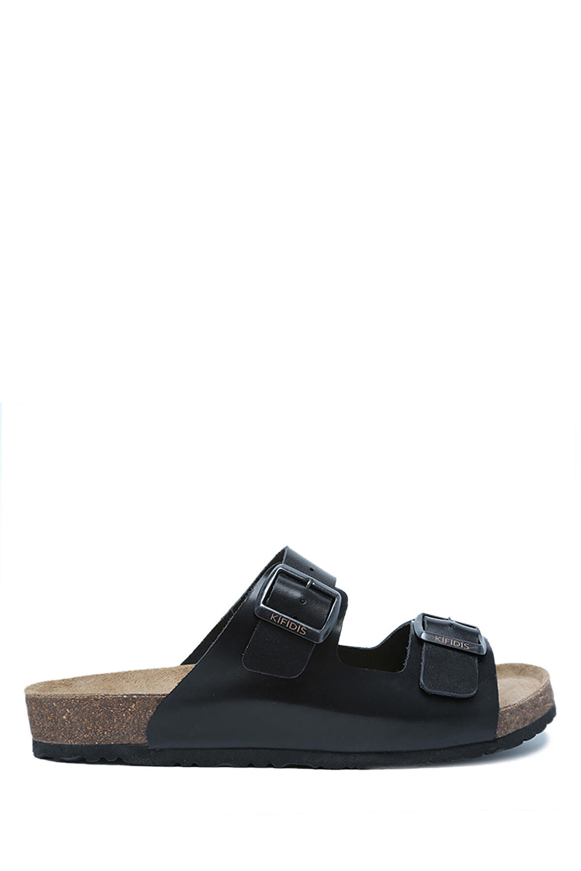 K0765DE Kifidis Soft Step Erkek Çift Bantlı Deri Mantar Terlik 40-46