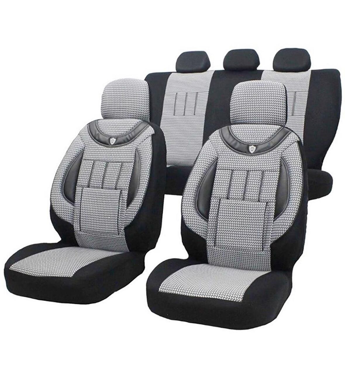 Renault Kangoo 2+1 Uyumlu Oto Koltuk Kılıfı GRİ - SİYAH