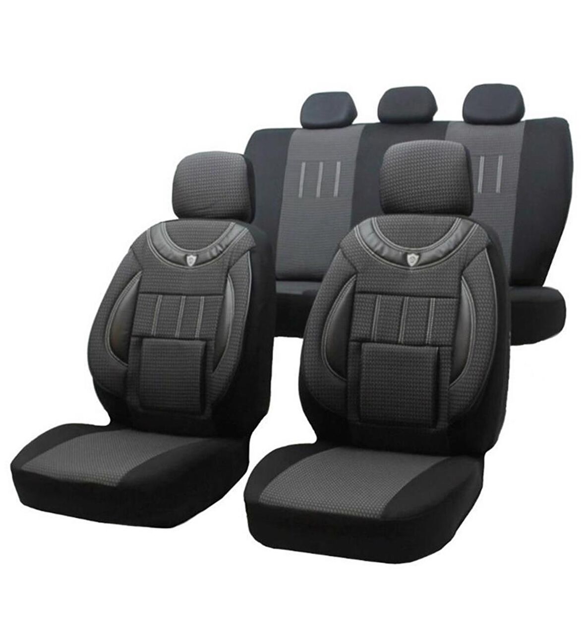 Fiat Doblo Panorama 2+1 Uyumlu Oto Koltuk Kılıfı FÜME - SİYAH