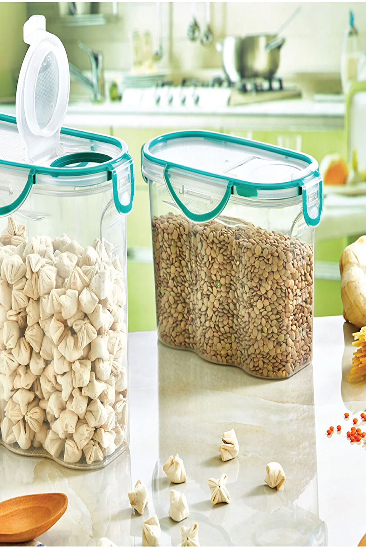 Erzak Kabi Silikon Kapakli No:2 Şeffaf (1,7 Lt)