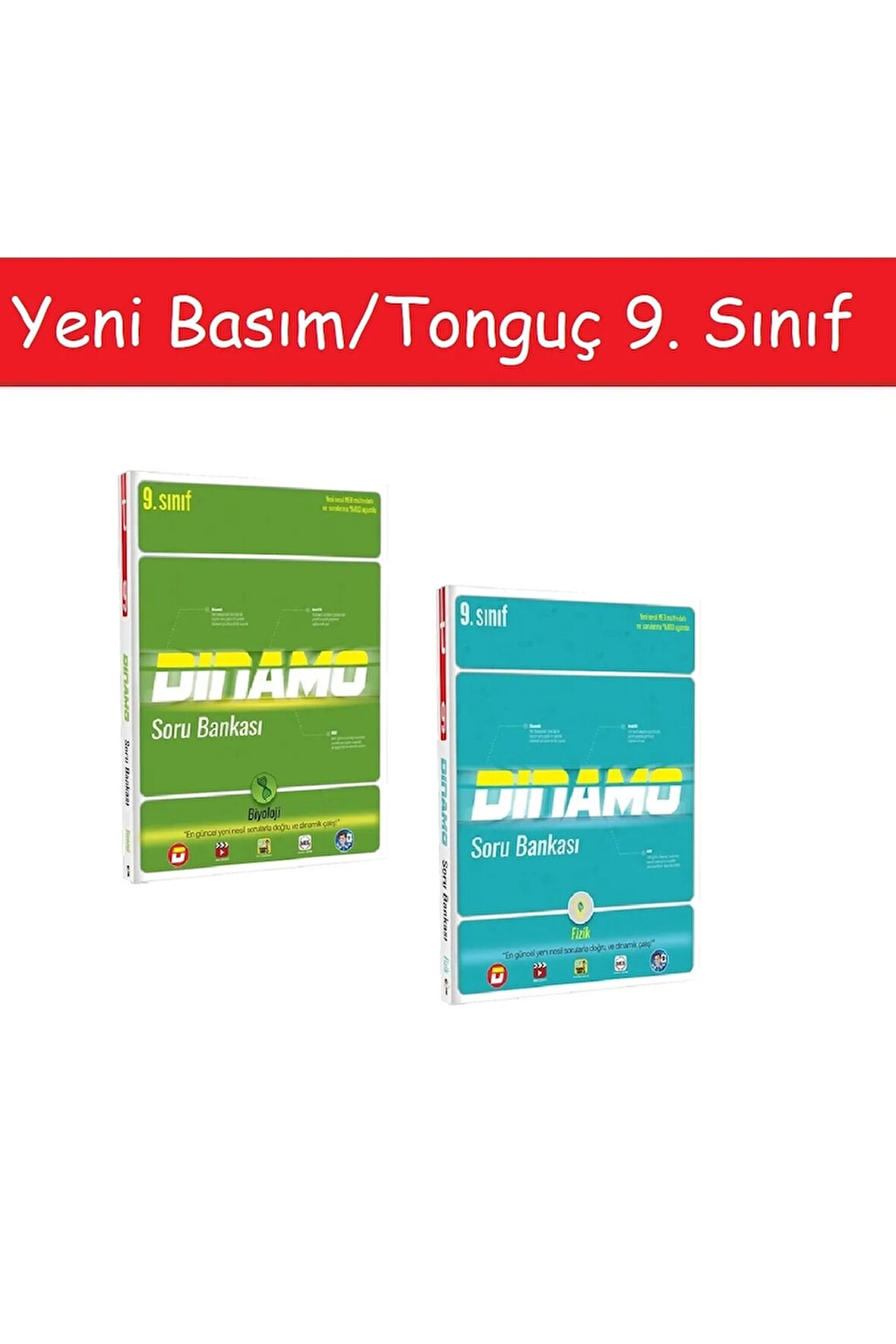 Tonguç 9. Sınıf Dinamo Biyoloji Soru Bankası & 9. Sınıf Dinamo Fizik Soru Bankası