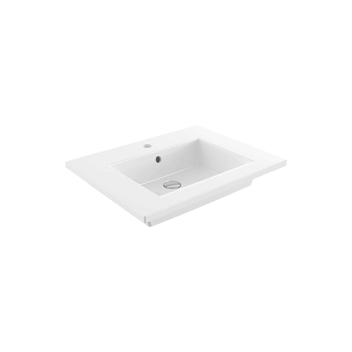 Bocchi Milano Etajerli Lavabo 60 cm Parlak Beyaz 1161-001-0126