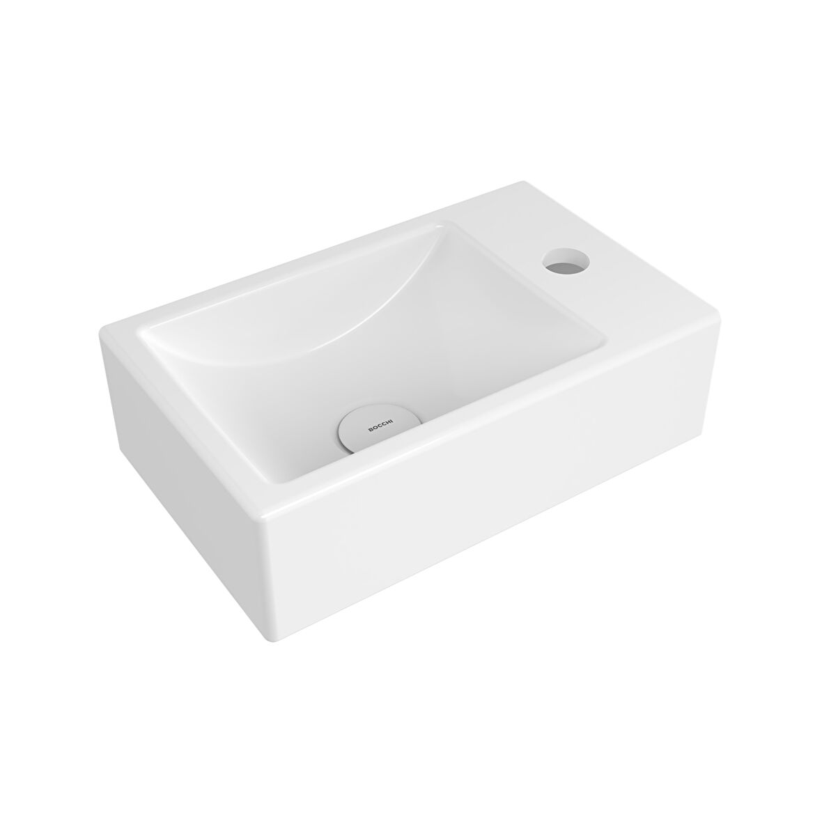 Bocchi Milano Dar Sağ Lavabo Parlak Beyaz 1419-001-0126