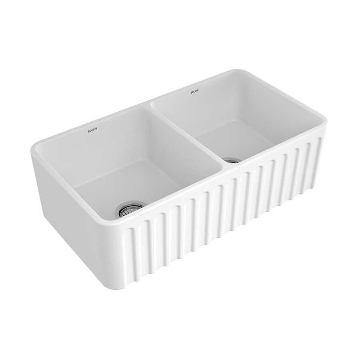 Bocchi Lavello Dekorlu Çift Gözlü Mutfak Eviyesi 84 cm 1601-001-0120 Beyaz