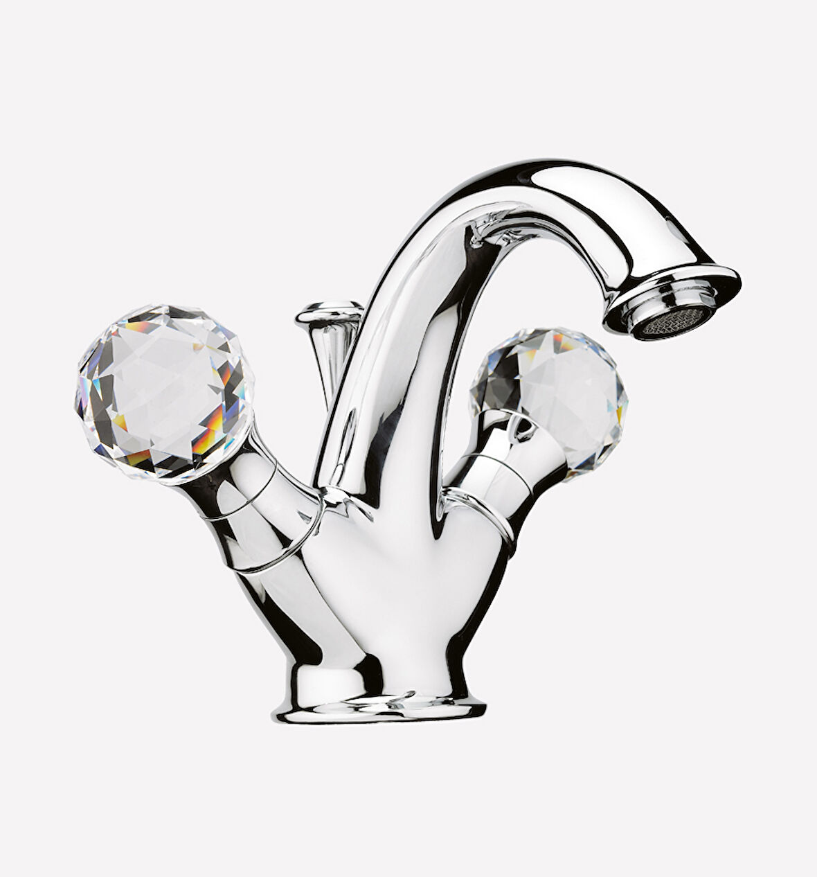 İtalyan Webert Karenina Lavabo Bataryasi Krom-Swarovsky Taşli