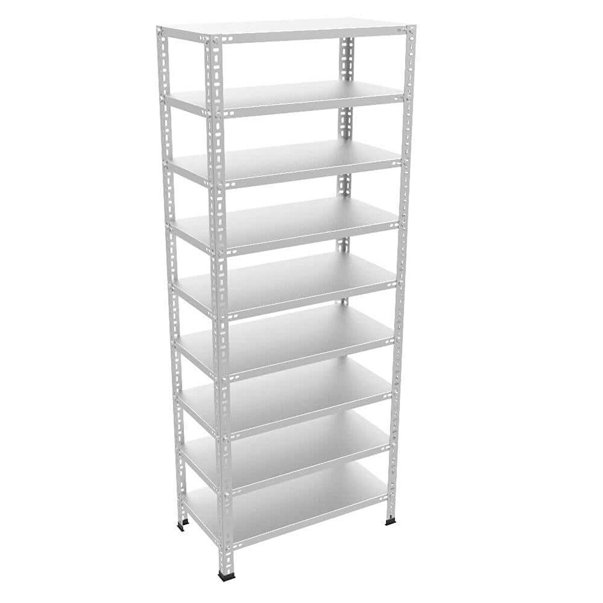 Raffar 9 Katlı Galvaniz Çelik Raf. Depo, Kiler, Dosya Rafı 0.70 Mm
