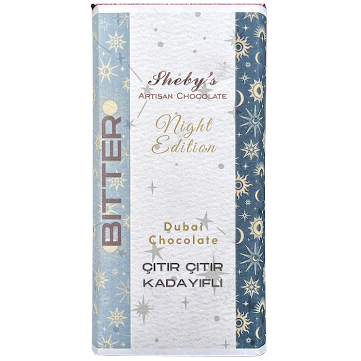 Çıtır Kadayıflı Antep Fıstığı Dolgulu Bitter Tablet Çikolata 200gr (Dubai Çikolatası)