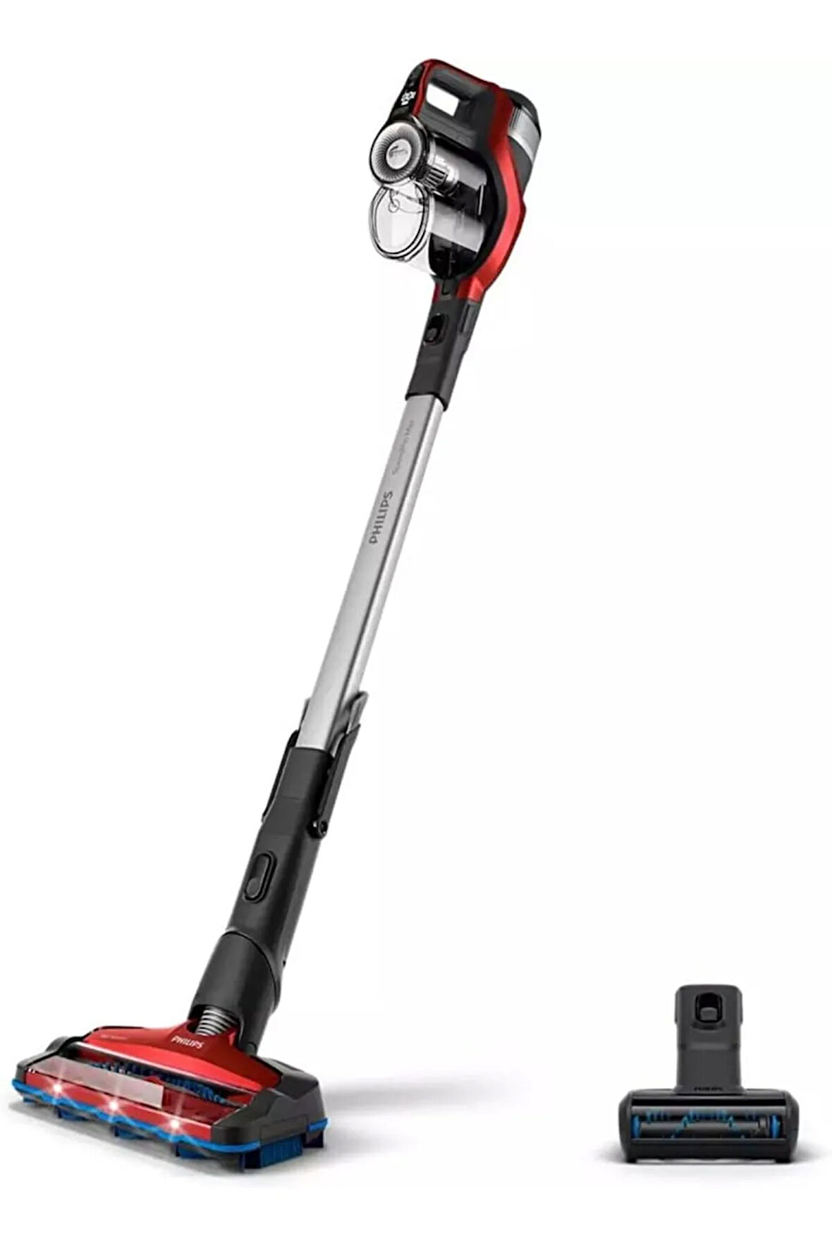 Kablosuz Şarjlı Dik Süpürge, PowerCyclone 8,  Dijital Motor ve Üçlü Filtrasyon Kırmızı