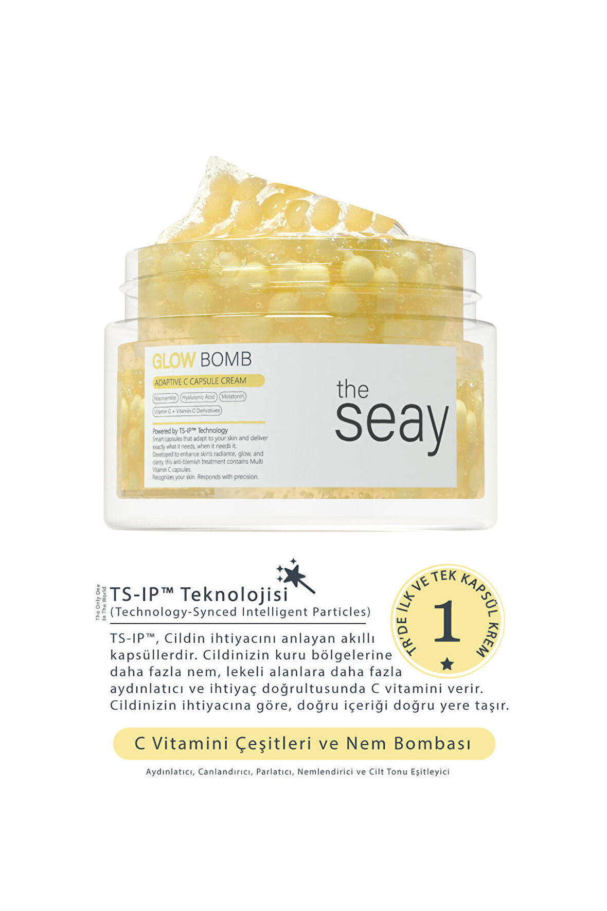 Glow Bomb Multi C Vitamini Kapsül Krem | Aydınlatıcı, Parlatıcı Ve Leke Karşıtı | Nemlendirici