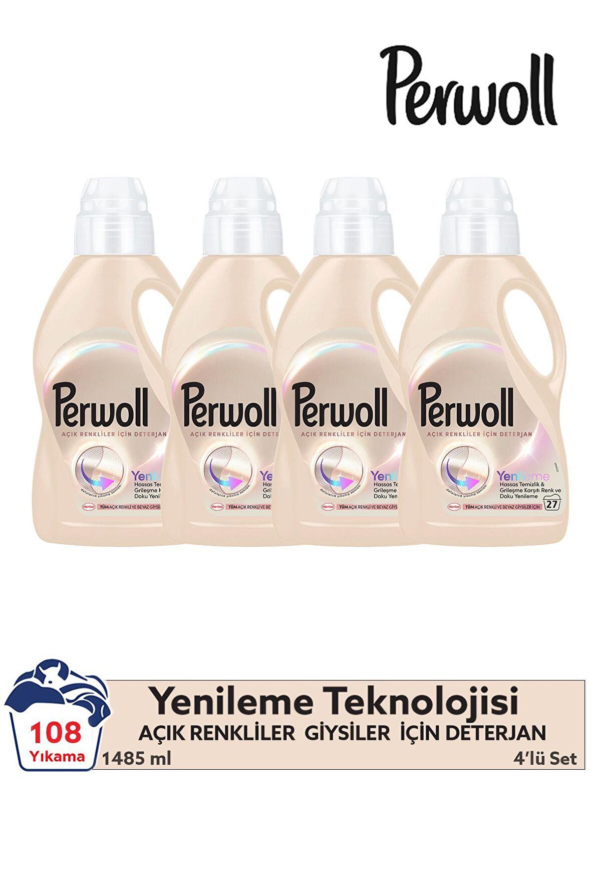 Perwoll Yenileme Beyazlar 4x 1.485 ml 108 Yıkama