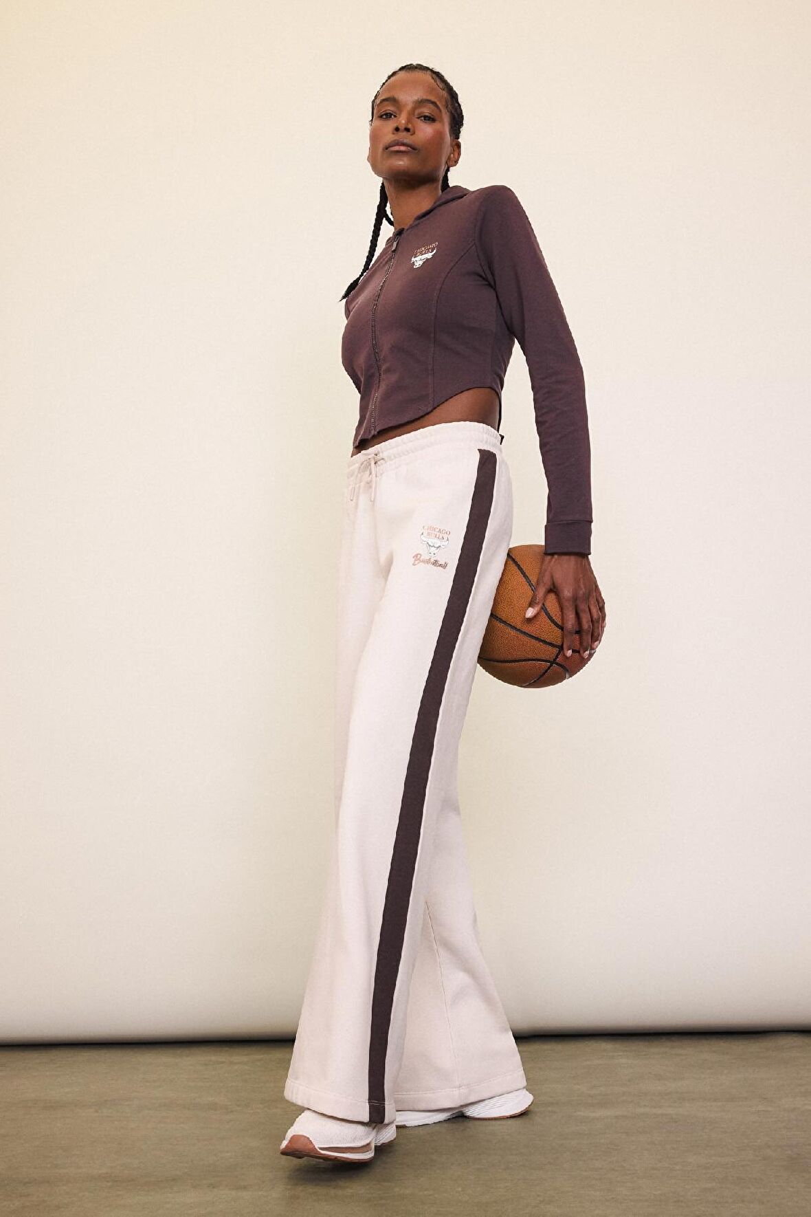 DeFactoFit NBA Chicago Bulls Eşofman Altı Wide Leg Geniş Bol Paça Standart Boy D6129AX25SPER218