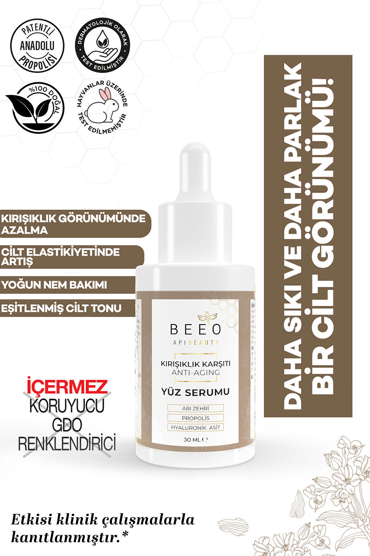 Apibeauty Arı Zehirli Propolisli Anti-aging Yüz Bakım Serumu 30ml