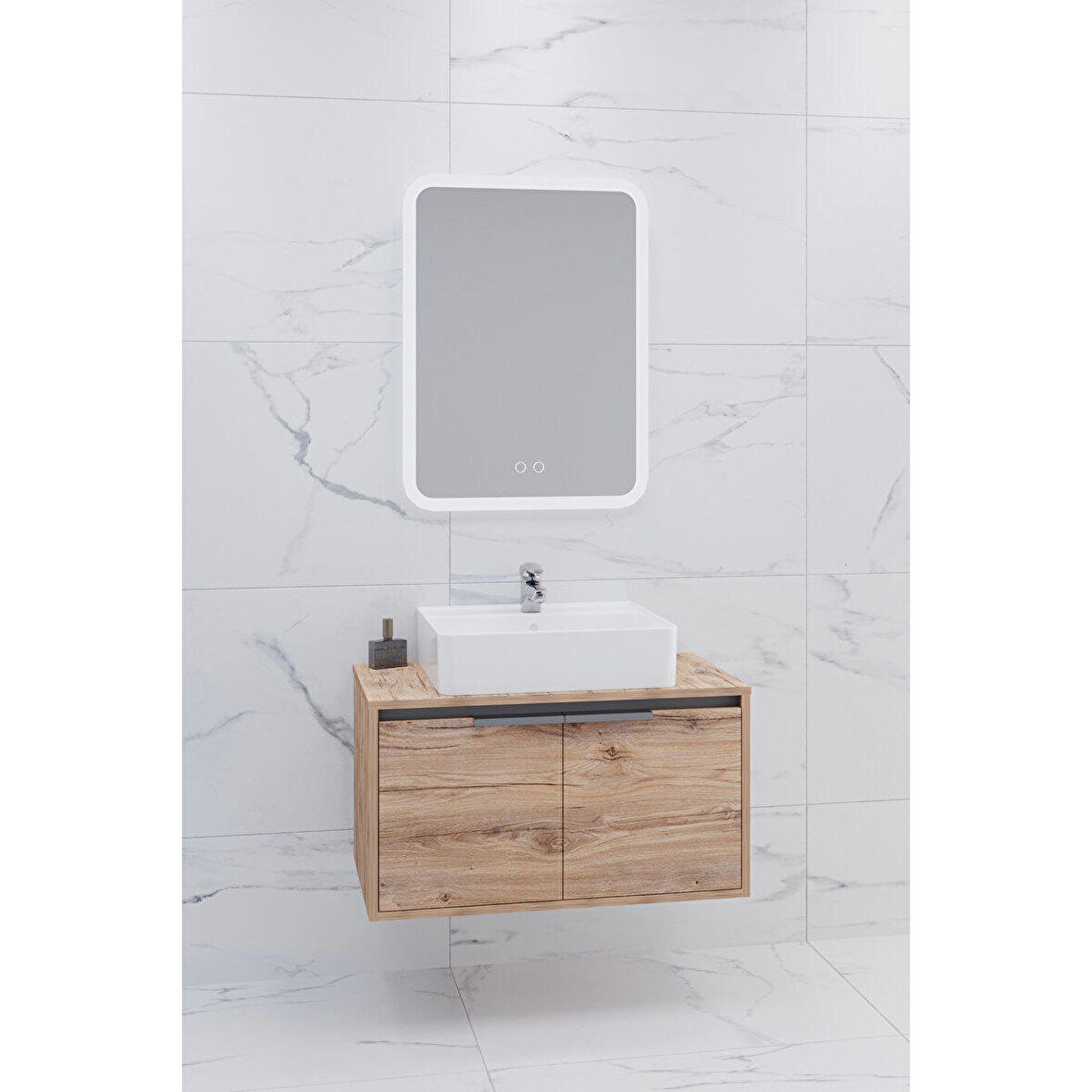 CAMARO 80 CM BEYAZ LAVABOLU BANYO DOLABI - BOY DOLAP HARİÇ