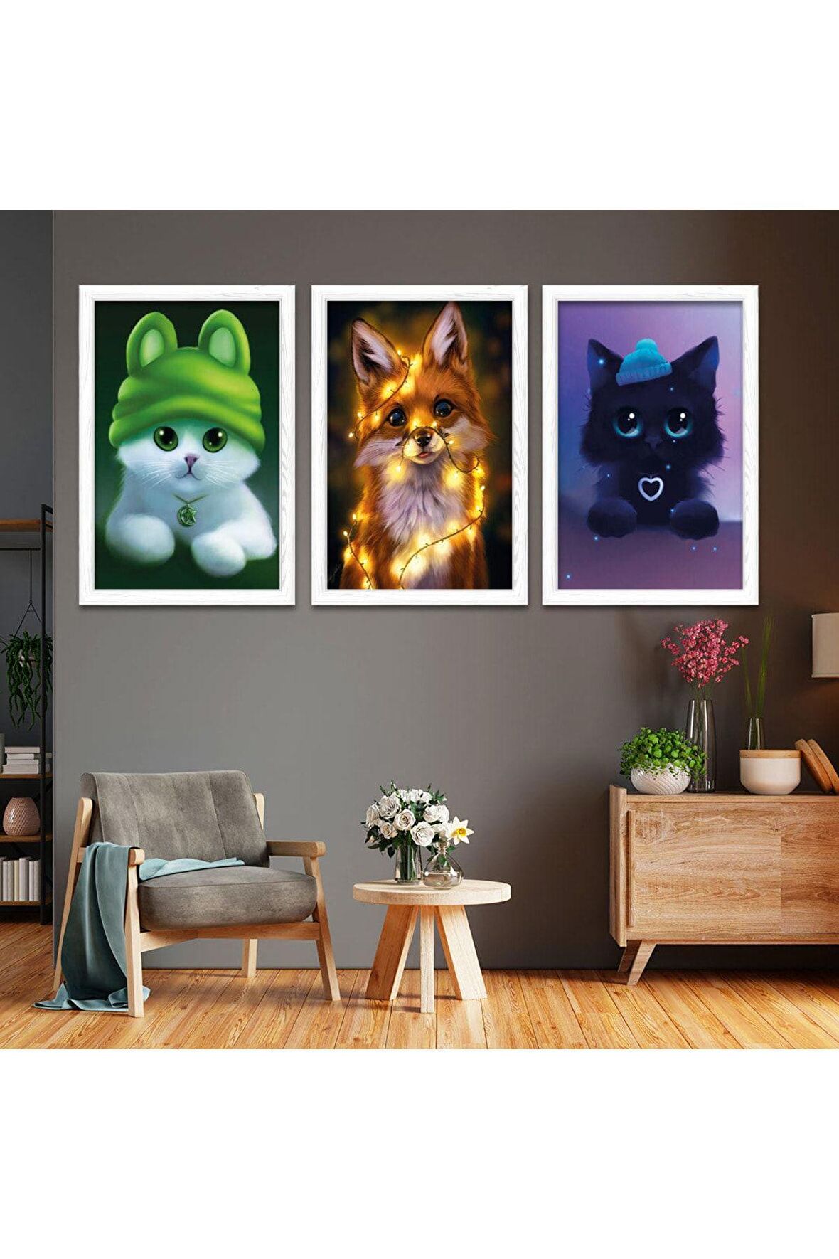 Zevahir 5 Parça Mdf Fil Tablo Ve Mdf Saat Kombin