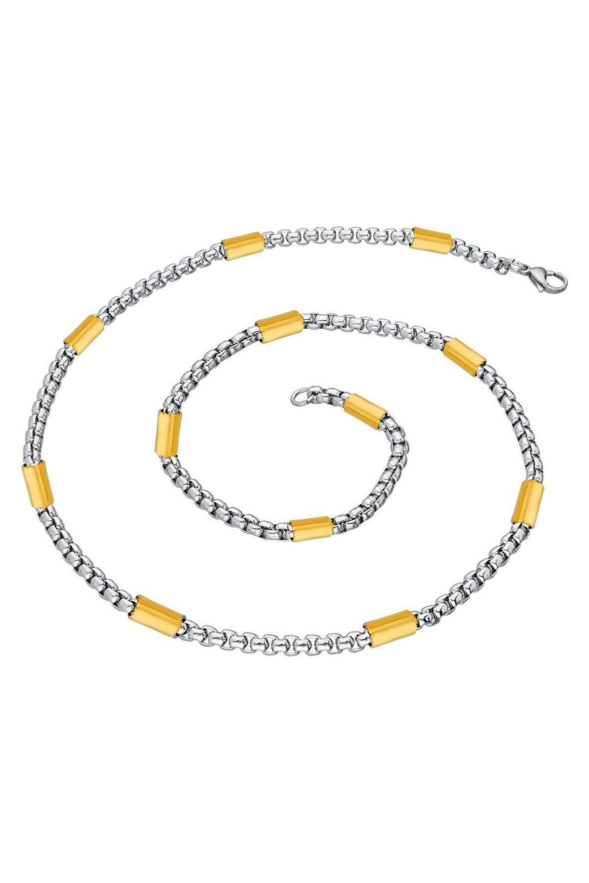 Chavin Gri Gold 5 cm. 5 mm. Erkek Çelik Zincir dt15bysr